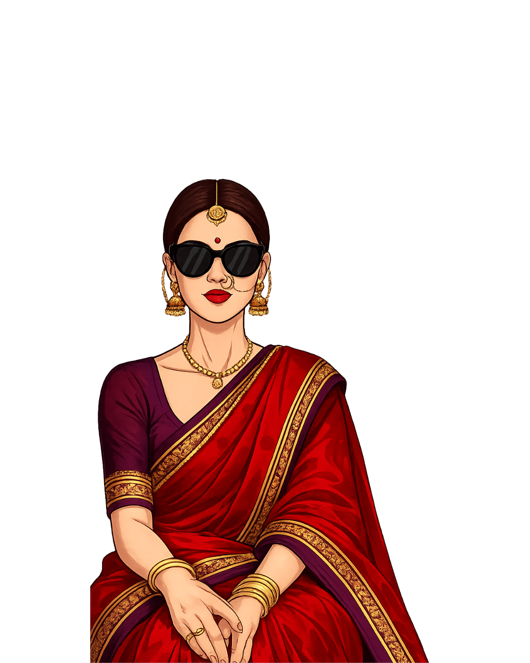 WearWali guide in a red saree